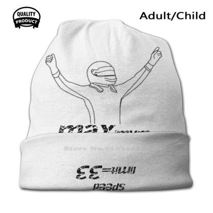 F1 Knitted Beanie Hat Sports Cap Max Verstappen 33 Fan Merchandise