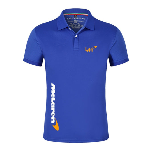F1 McLaren Team Racing Men's Lando Norris 4 Breathable Polo Shirt F1 Fan Merchandise Gift