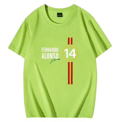F1 Aston Martin Star Fernando Alonso 14 Men's Casual T Shirt Fan Merchandise Gift for Him
