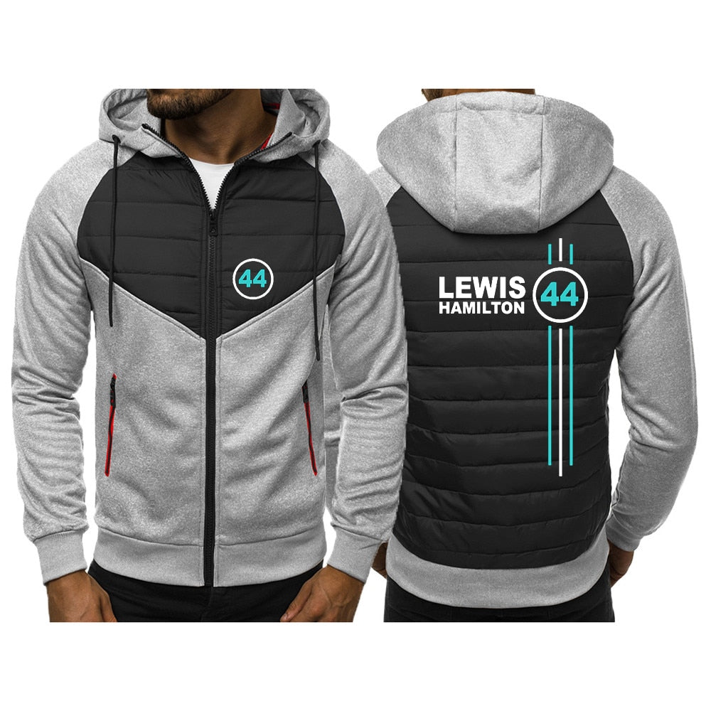 Lewis Hamilton 44 Men's Full Zip Padded Hoodie | Best Gift for him or her | Formula 1 Gifts