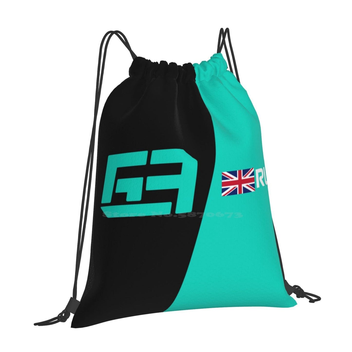F1 Mercedes AMG Team Driver George Russell Back Pack School Bag Fan Merchandise