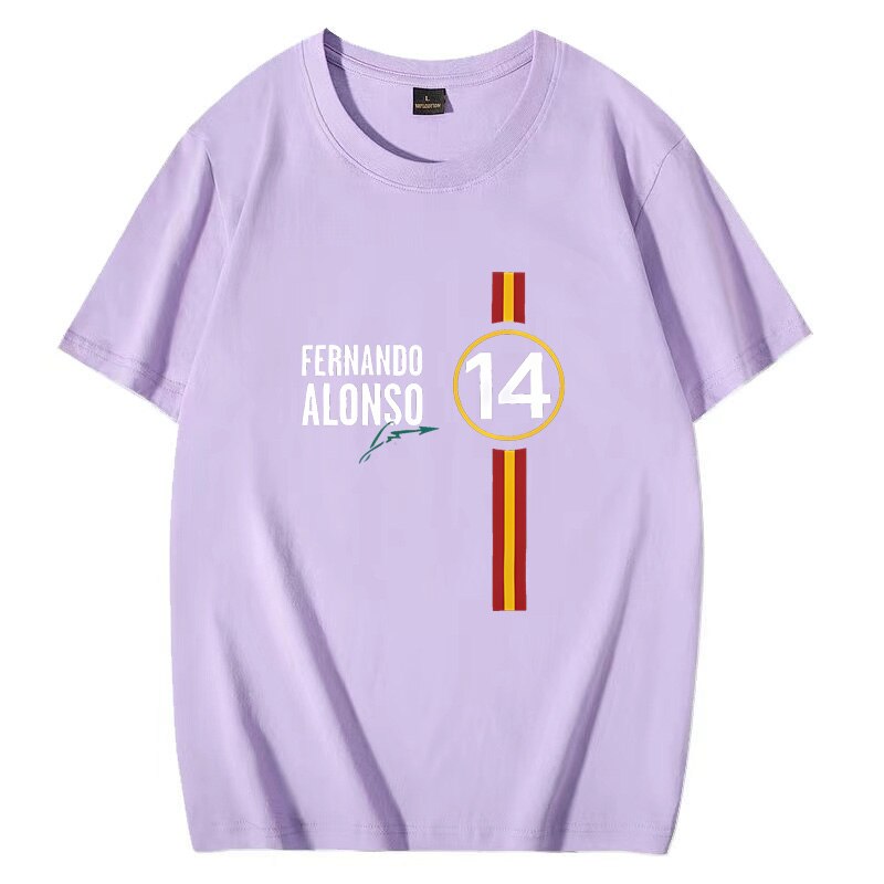 F1 Aston Martin Star Fernando Alonso 14 Men's Casual T Shirt Fan Merchandise Gift for Him