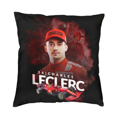 F1 Ferrari Team Driver Charles Leclerc Cushion Cover Home Decor Great F1 Fan Gift