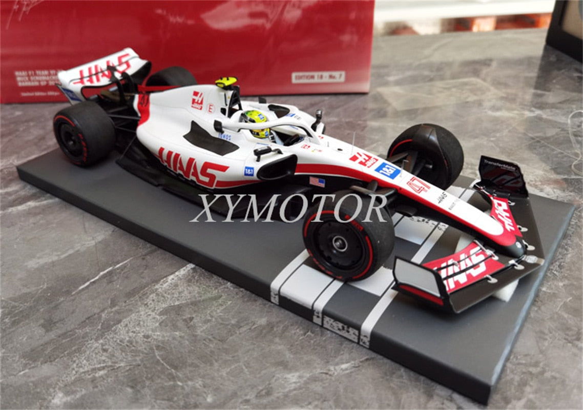 MINICHAMPS 1/18 For HAAS F1 VF-22 Schumacher 47# Magnussen 20# Bahrain 2022 Diecast Model Car Toy Gifts Hobby Display Collection