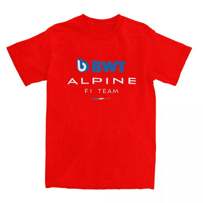 F1 Alpine Team Cotton T Shirt Unisex Fan Merchandise Esteban Pierre