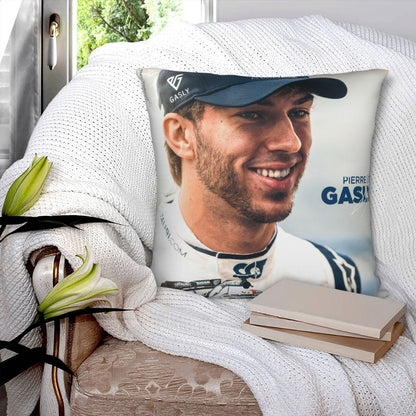 Pierre Gasly - Alpha Tauri F1 Team Square Pillowcase Polyester Pillow Cover Velvet Cushion Zip Decorative Comfort Throw Pillow