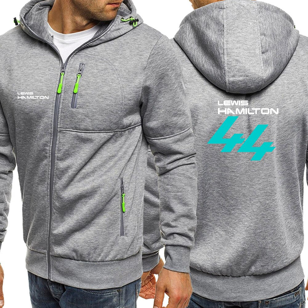 Lewis Hamilton Digital 44 Logo Printed Hooded Sweatshirt