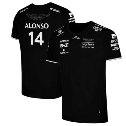 F1 Aston Martin Team Men's T-shirt Collection Alonso 14 Stroll 18 Fan Merchandise Unisex