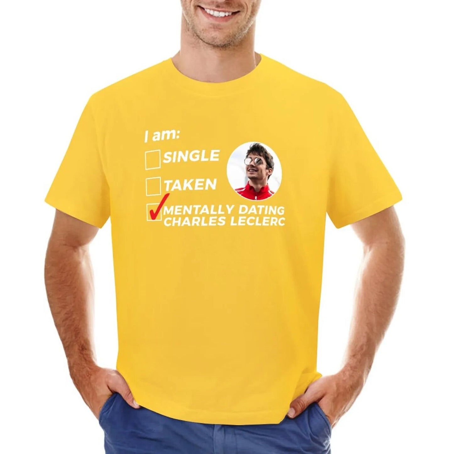 F1 Ferrari Team Star "Dating Charles Leclerc" T-Shirt | Great Formula 1 Gift