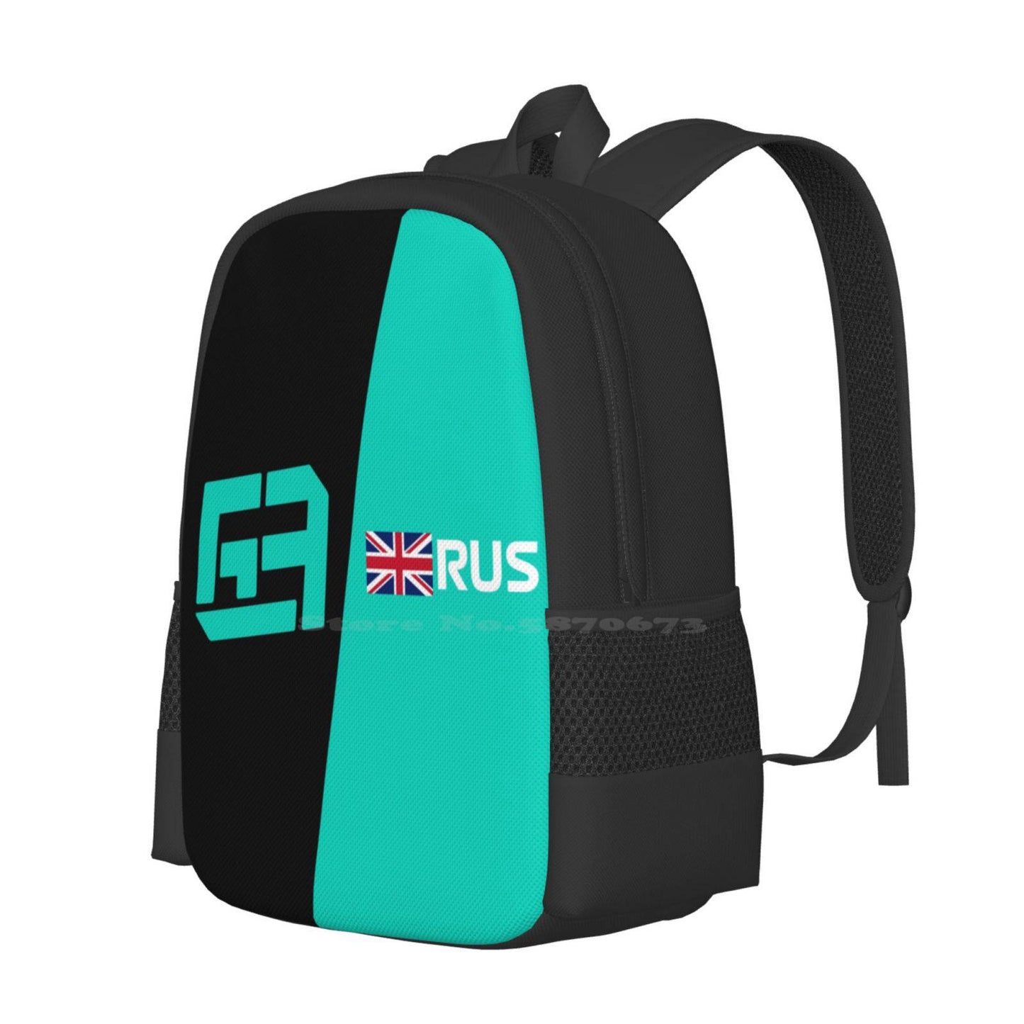 F1 Mercedes AMG Team Driver George Russell Back Pack School Bag Fan Merchandise
