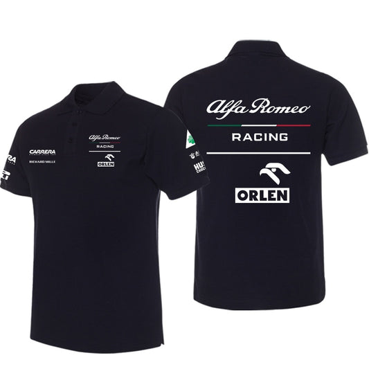 F1 Alpha Romeo Team Polo Shirt with Zip Fastening Men's Formula 1 Merchandise