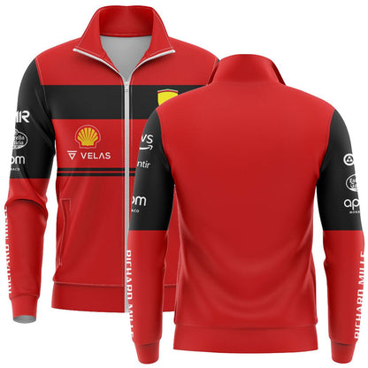 New F1 Racing Team Men Zipper Jacket Coat Formula One CHARLES LECLERC #16