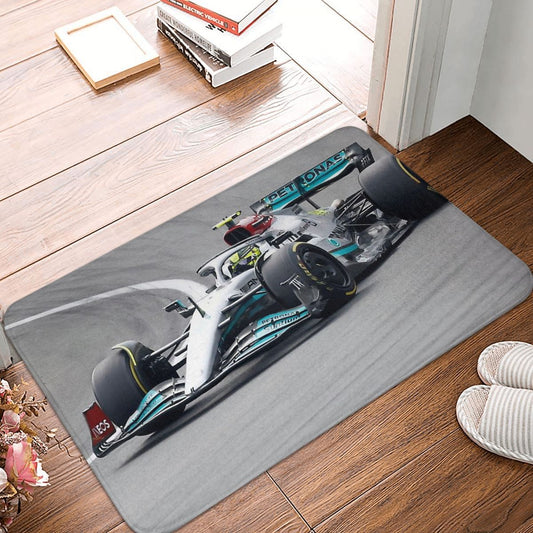 F1 Mercedes AMG Lewis Hamilton Welcome Mat Home Decor Fan Merchandise