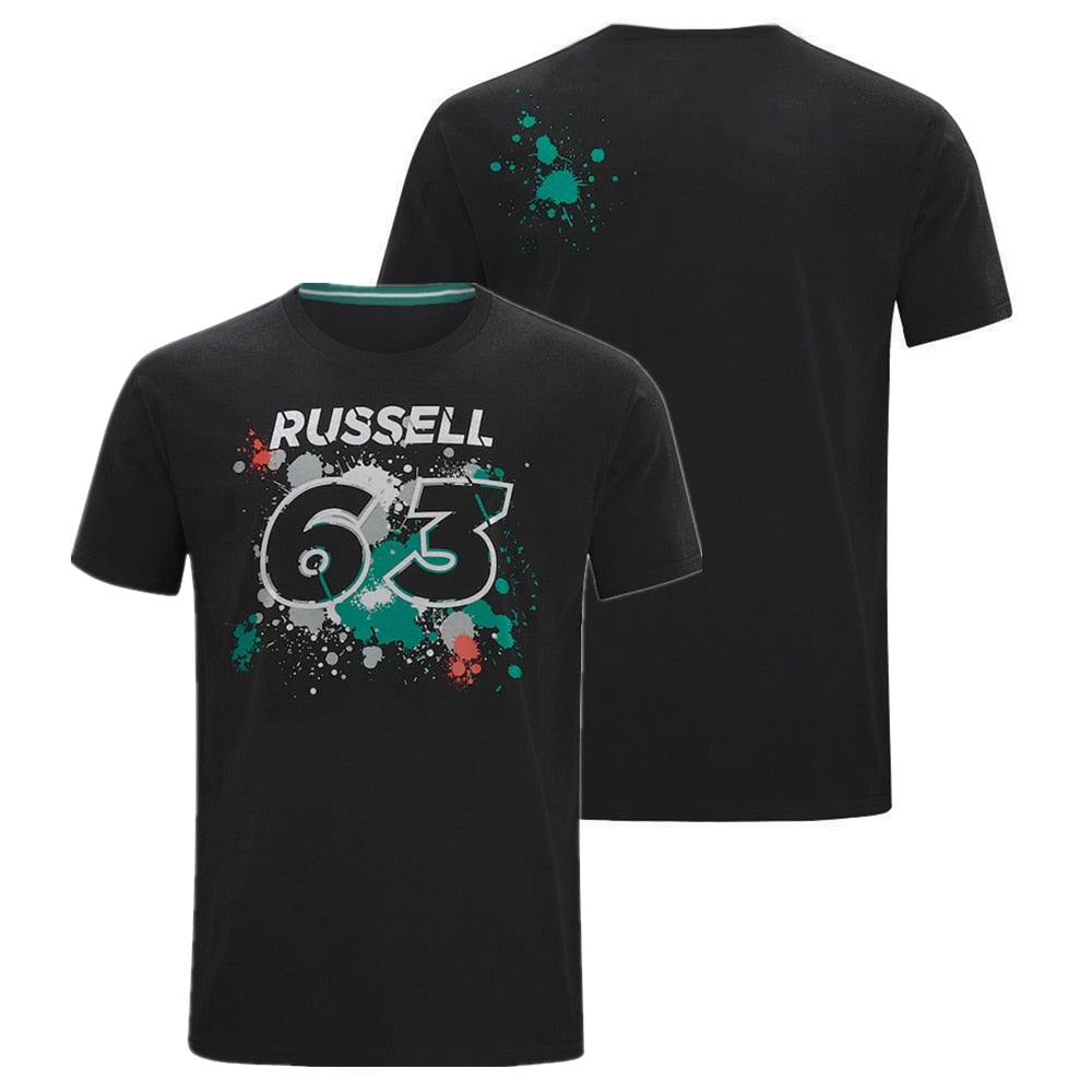 F1 Mercedes AMG Team Drivers Lewis Hamilton 44 & George Russell 63 T-Shirts | Best Gift for him or her | Formula 1 Gifts