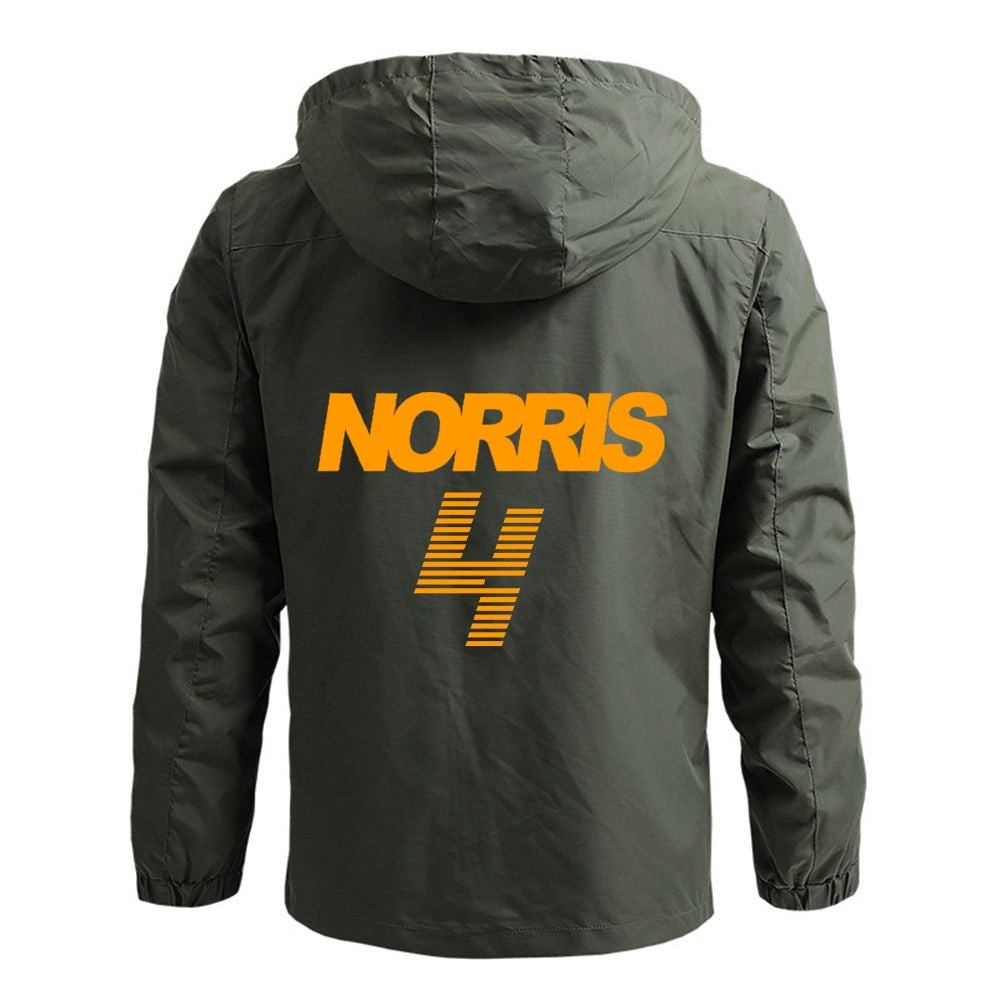 F1 McLaren Team Racing Men's Lando Norris 4 New Waterproof Jacket Fan Merchandise
