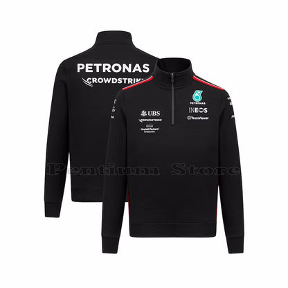 New 2023 F1 Petronas Printed Formula 1 Jacket Windproof Black | Best Formula 1 Gift