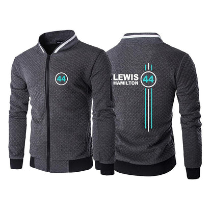 Lewis Hamilton 44 High Quality Plush Zip Stand Collar Men's Jacket | Best Gift for him or her | Formula 1 Gifts