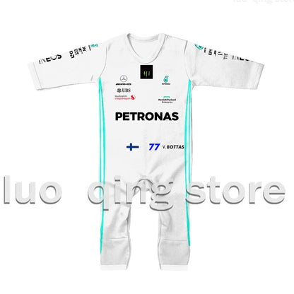 F1 Baby Mercedes AMG Petronas Team Driver Suit Unisex Great Gift Fan Merchandise