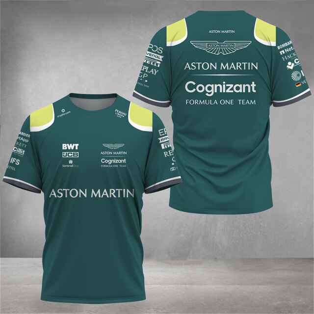 F1 Aston Martin Alonso Stroll Team T-shirts Fan Merchandise Great Gift