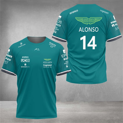 F1 Aston Martin Alonso Stroll Team T-shirts Fan Merchandise Great Gift
