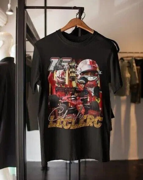 F1 Ferrari Vintage Style Charles Leclerc T-Shirt Unisex Fan Merchandise Great Formula 1 Fan Gift
