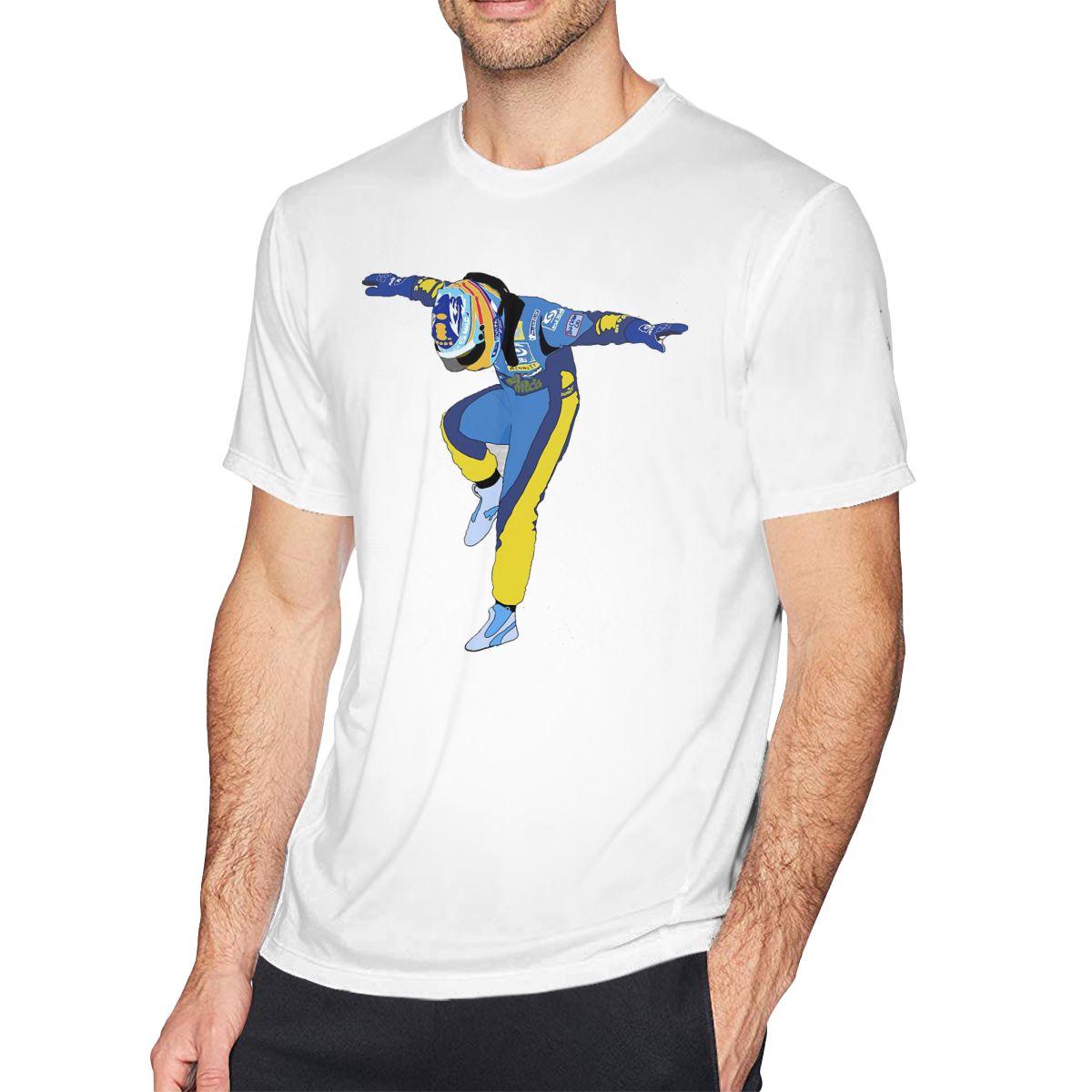F1 Fernando Alonso 2X World Champion Renault Team Fan Merchandise Unisex Cotton T Shirt