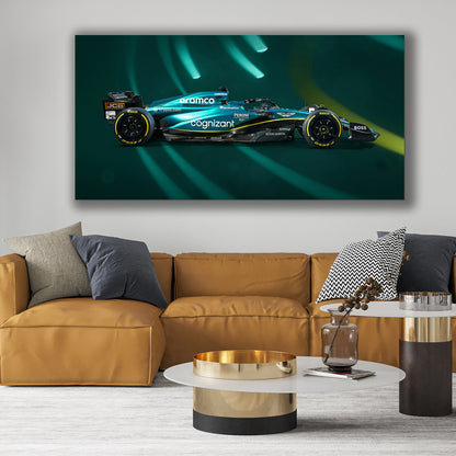 F1 Aston Martin Team 2023 Car Fernando Alonso 14 Canvas Print