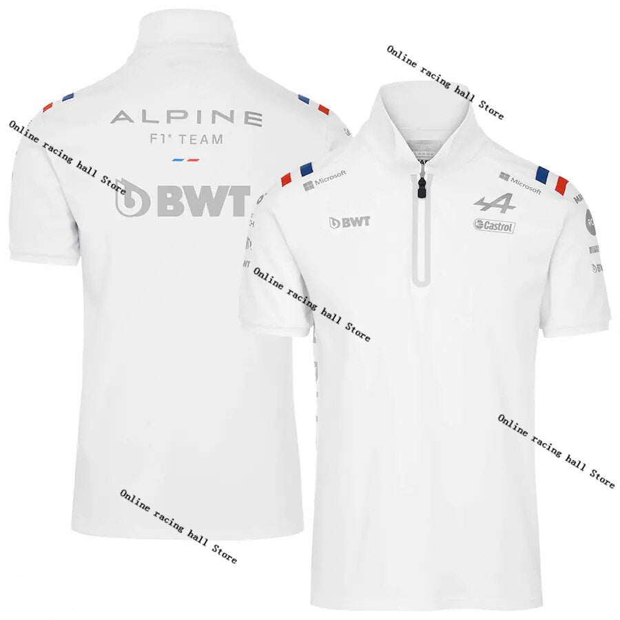 F1 Team MWT Alpine Polo Shirt - Blue/White Men's Fan Merchandise Gift For Him