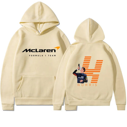 F1 McLaren Team Driver Lando Norris 4 Unisex Hoodie Fan Merchandise