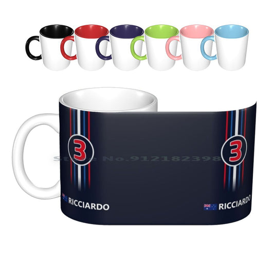 F1 #3 Ricciardo Ceramic Coffee & Tea Mug Great Gift for Formula 1 Fans