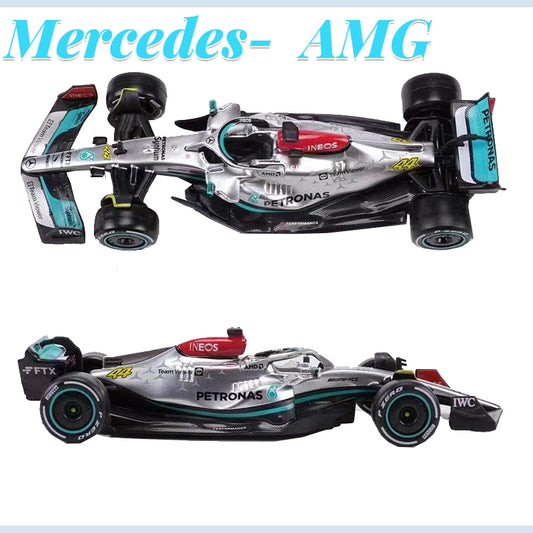 Bburago 1:43 2022 F1 Mercedes-AMG W13 #44 Hamilton #63 George Russell Alloy Toy Car Model Super Formula Die Cast Model