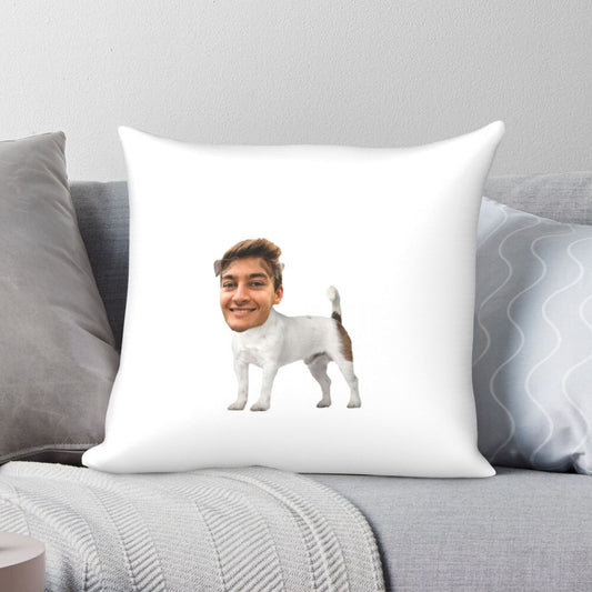 George The Jack Russell Pillowcase Polyester Linen Velvet Creative Zip Decor Sofa Seater Cushion Cover