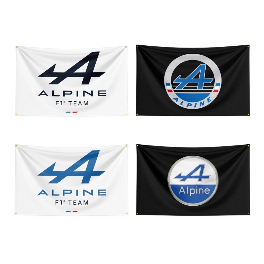 F1 Alpine Racing Team Flag Polyester Digital Printing