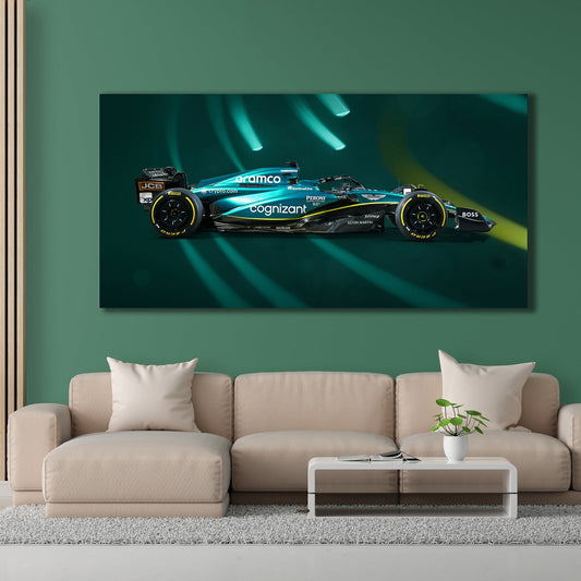 F1 Aston Martin Team 2023 Car Fernando Alonso 14 Canvas Print