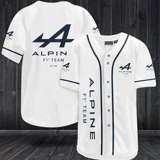 F1 Alpine Team Baseball Style Shirt Men's Fan Merchandise Team Wear