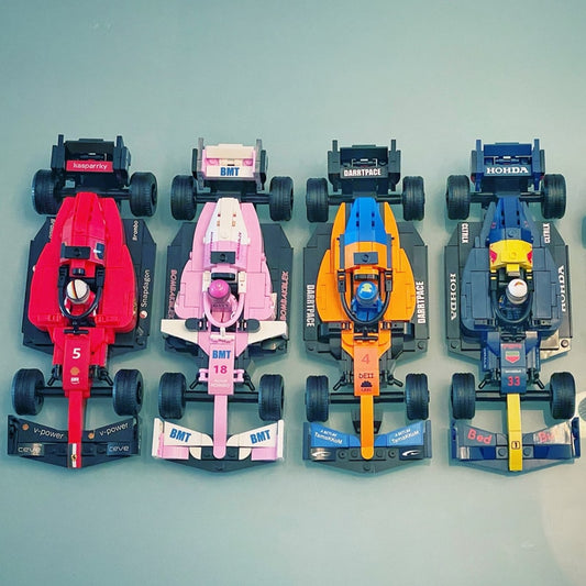 City F1 Race Car Technical Formula 1 Speed Champions Super Sport Vehicle Model Building Blocks Classic Bricks Set Kids Toy Gifts