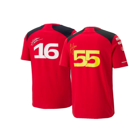 Official Scuderia 2023 Team Carlos Sainz Charles Leclerc T-Shirt