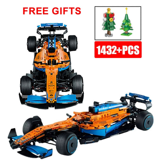 NEW Technical McLaren Formula 1 Race Car Model Buiding Block City Vehicle Bricks Kits Toys For Children
