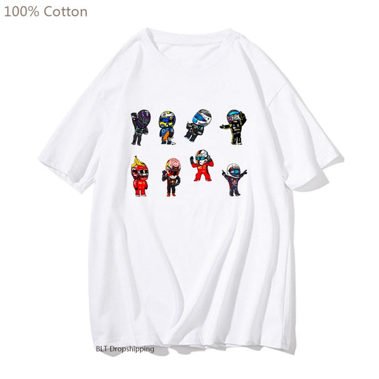Lando Norris Team F1 T-shirt 100% Cotton Short Sleeve