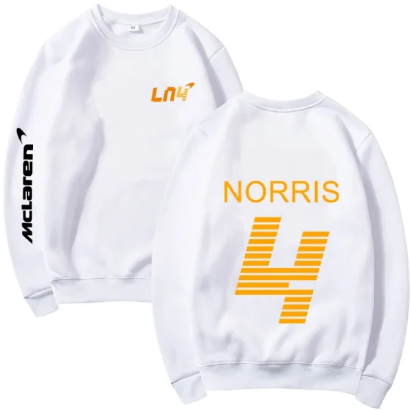 F1 Lando Norris Print Classic Basic Round Neck Sweatshirt Autumn and Winter- Best Formula 1 Gift for Lando Norris Fans