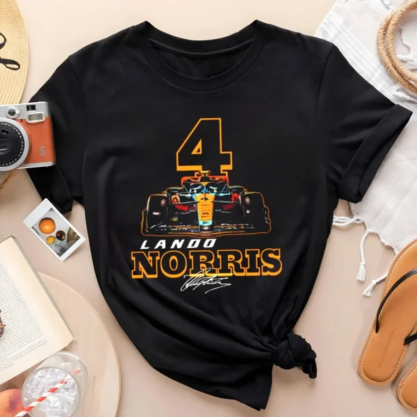 New Popular Lando Norris Number 4 Shirt Hot Unisex S-4XL Tee U1144