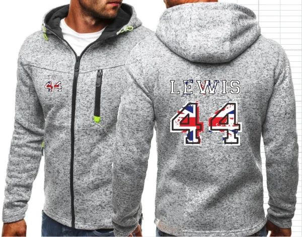 Lewis Hamilton 44 Men's Hoodies Sweatshirts Lewis Hamilton F1 Man Jacquard Hoodie Jackets Fleece Men Hooded Zipper Sweatshirt - Image 6