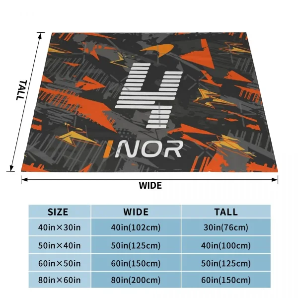 Lando Norris 4 Blanket- Best Formula 1 Gift for F1 Fans - Image 5